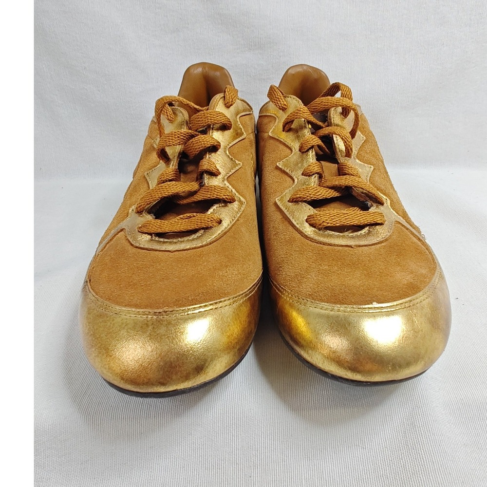 Nike Sprint Sister Sneakers Gold Brown Suede Metallic Low Top 314448-221 6.5 - Picture 4 of 9
